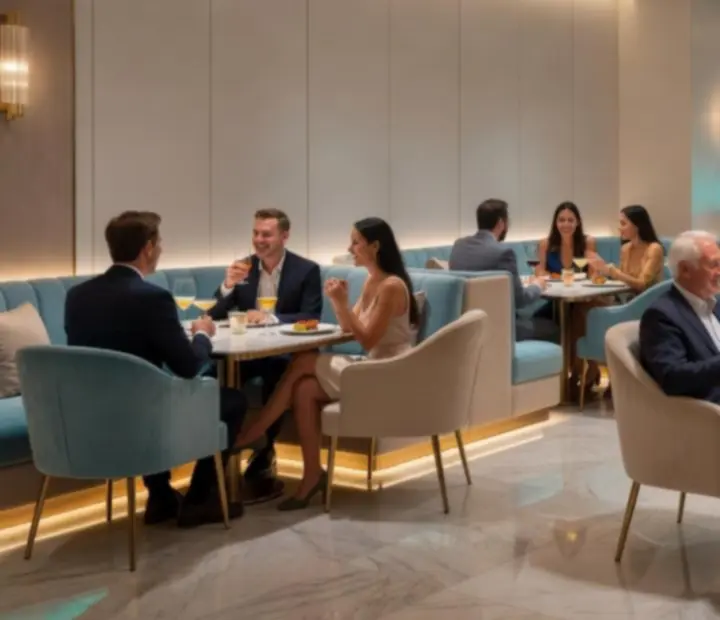 Interiér restaurace Metro Casina v moderním casino stylu