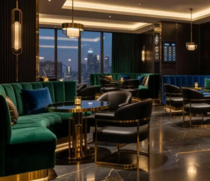 Interiér moderní casino restaurace Metro Casina