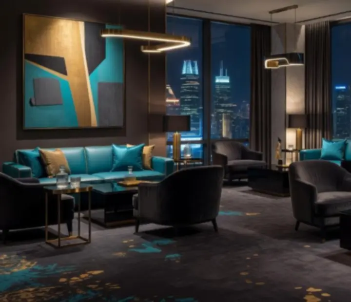Moderní casino lounge atmosféra v Metro Casina