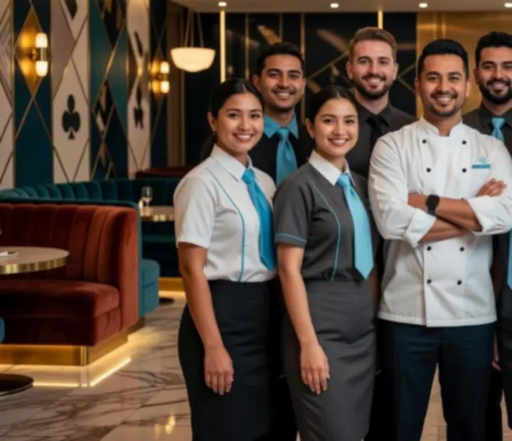 Tým restaurace Metro Casina připravený na večerní servis